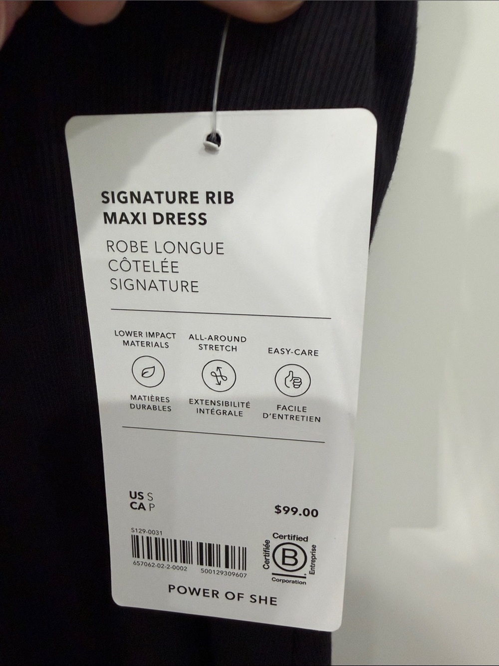 Athleta Black Ribbed Tank Maxi - Picture 2 of 6